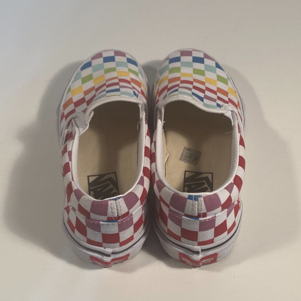 Vans Multi-Color Checkerboard Canvas Slip On Snea… - image 2